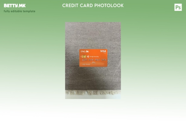 Модерен стил Холандија ING Orange VISA преден шаблон за фото изглед